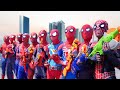 What If 10 SPIDER MAN In 1 HOUSE Hey All SuperHero Go To Battle Nerf Gun Game