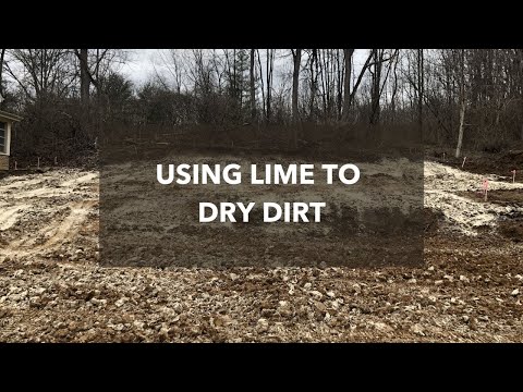 How to dry wet dirt (Using Lime)