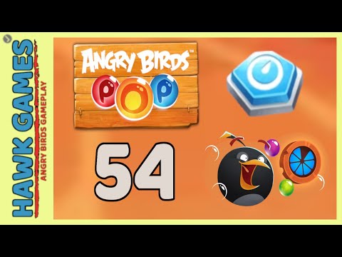 Angry Birds Stella POP Bubble Shooter Level 54 - Walkthrough, No Boosters