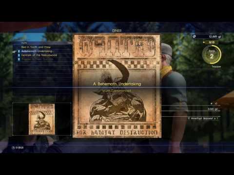 Final Fantasy XV - "A Behemoth Undertaking" Acquired, Chocobo Club Sandwich & Green Smoothie