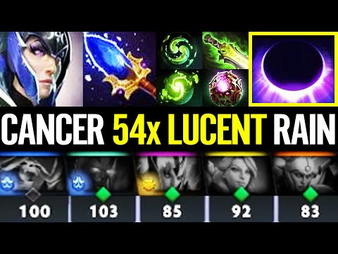 OMG CANCER 54x LUCENT BEAM RAIN! All Dead Luna WTF Magic Build 2x Refresher Aghanim's Scepter Dota 2