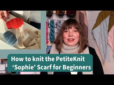 How to knit the PetiteKnit Sophie Scarf - I-Cord edge and increase and decrease