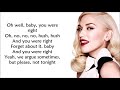 Gwen Stefani - U started it (LYRICS)