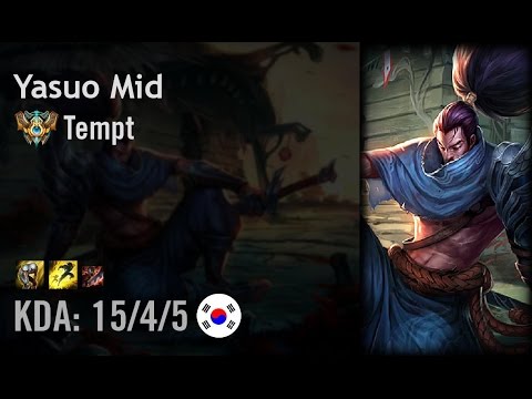 Yasuo Mid vs Karthus - Tempt - KR Challenger Patch 6.9