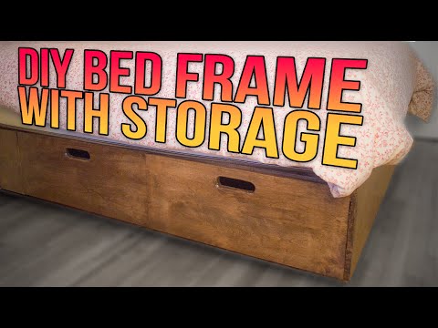 How to Build a queen bed frame with a lot of storage