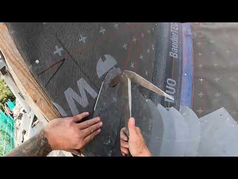 Schiefer Wangenkehle decken - Teil 100 - Altdeutsche Deckung- Schieferdach Halle