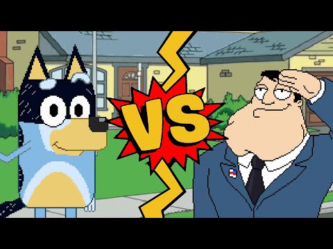 M.U.G.E.N Battles | Bandit vs Stan Smith | Bluey vs American Dad