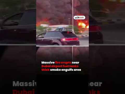 Massive Fire Near Dubai Airport, Fuel Tanks Blaze Smoke