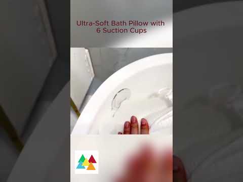 Hawbath Ultra-Soft Bath Pillow With 6 Suction Cups