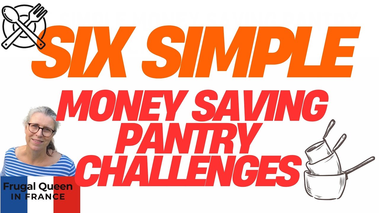 Six simple money saving pantry challenges. #frugal #pantrychallenge #savemoneyonfood