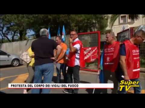 11/07/2017: Sardegna - protesta sindacati vigili del fuoco