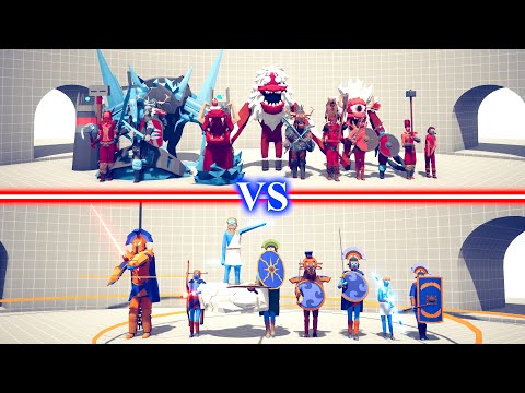 VIKING DLC TEAM vs ANCIENT ADDON TEAM - Totally Accurate Battle Simulator TABS