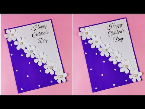 Beautiful childrens day greeting card / Handmade greeting cards / Art Galaxy 