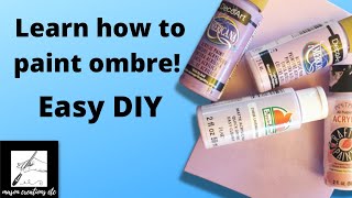 How to paint an ombre canvas(Easy DIY ombre paint tutorial)🖌🖌🖌
