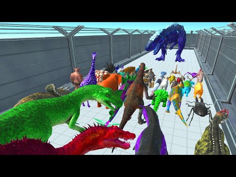 T-Rex Thunder VS All UNITS Colors Championship - Animal Revolt Battle Simulator
