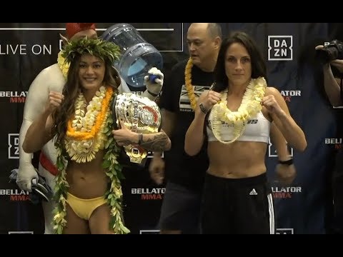 Ilima-Lei Macfarlane vs. Valérie Létourneau - Weigh-in Face-Off - (Bellator 213) - /r/WMMA