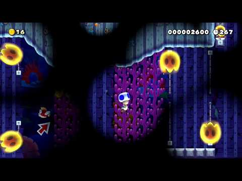 Volcanic Reef by CarlosSMM2 - Super Mario Maker 2 - No Commentary 1ca 1cb 022020