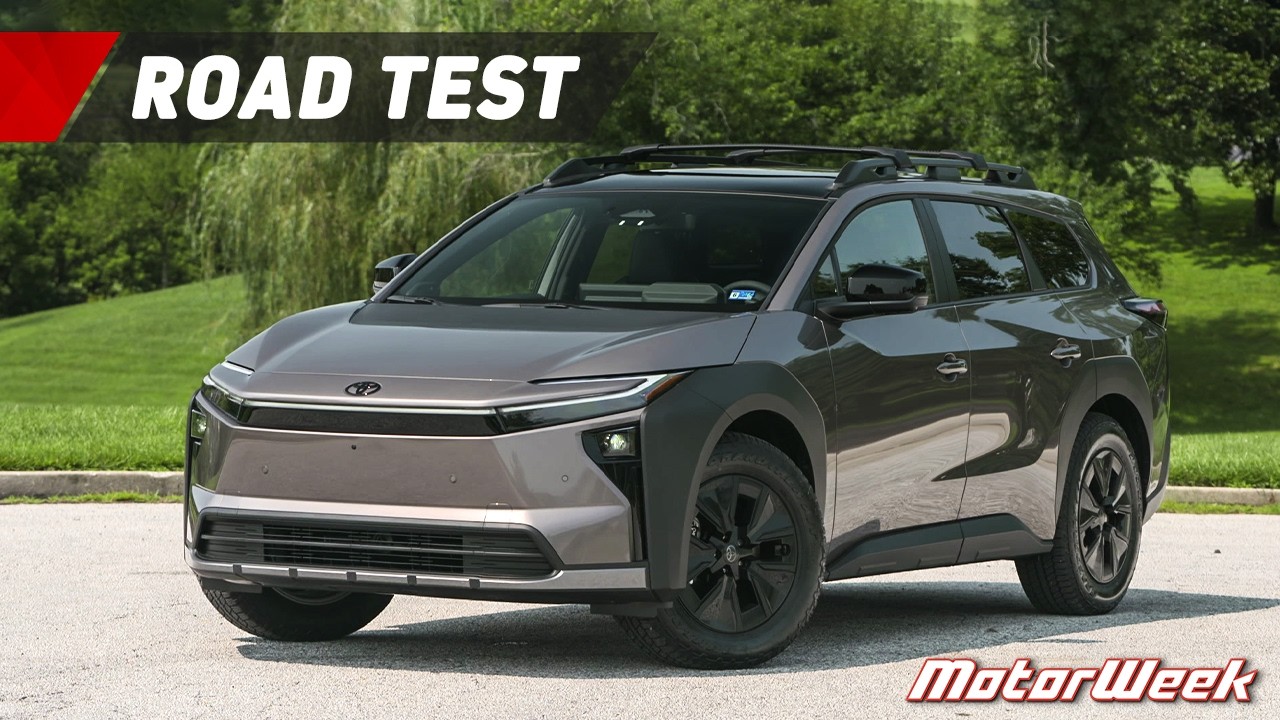 Toyota bZ Woodland electric SUV on a dirt road