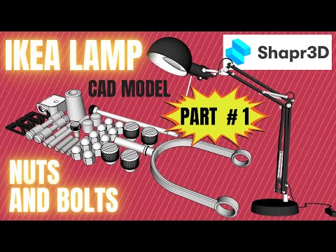 Ikea Lamp CAD model | part 1 | nuts & bolts | 3D modeling on iPad with Shapr3D