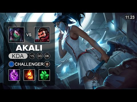 Akali Top vs Gragas - EUW Challenger - PreSeason 12 Patch 11.23