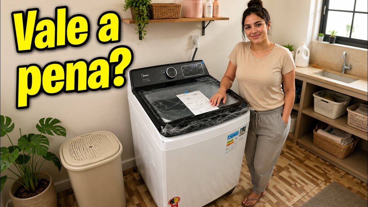 Miniatura da avaliação em vídeo de Lavadora de Roupas Midea LWBE085T3 8,5kg 127V