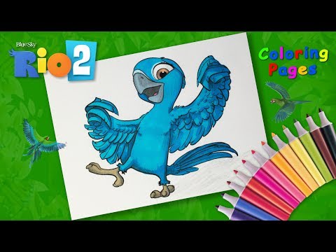 Coloring Bia from the #cartoonRio2 Rio coloring page #forChildren Video