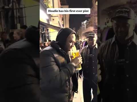 Headie One's first time drinking beer