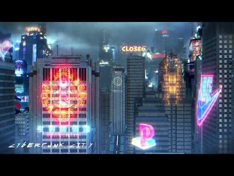 Cyberpunk city VFX scene - Element3D Metropolitan pack, BigFilms Cybercity pack