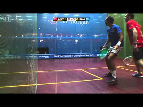 Squash: J.P.Morgan ToC 2014 - QF Roundup Pt1 Matthew v Shabana
