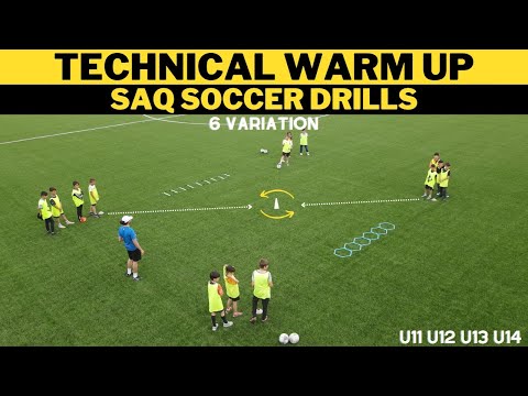 Technical Warm Up | SAQ Football/Soccer Drills | 6 Variation | U11 - U12 - U13 - U14 thumbnail