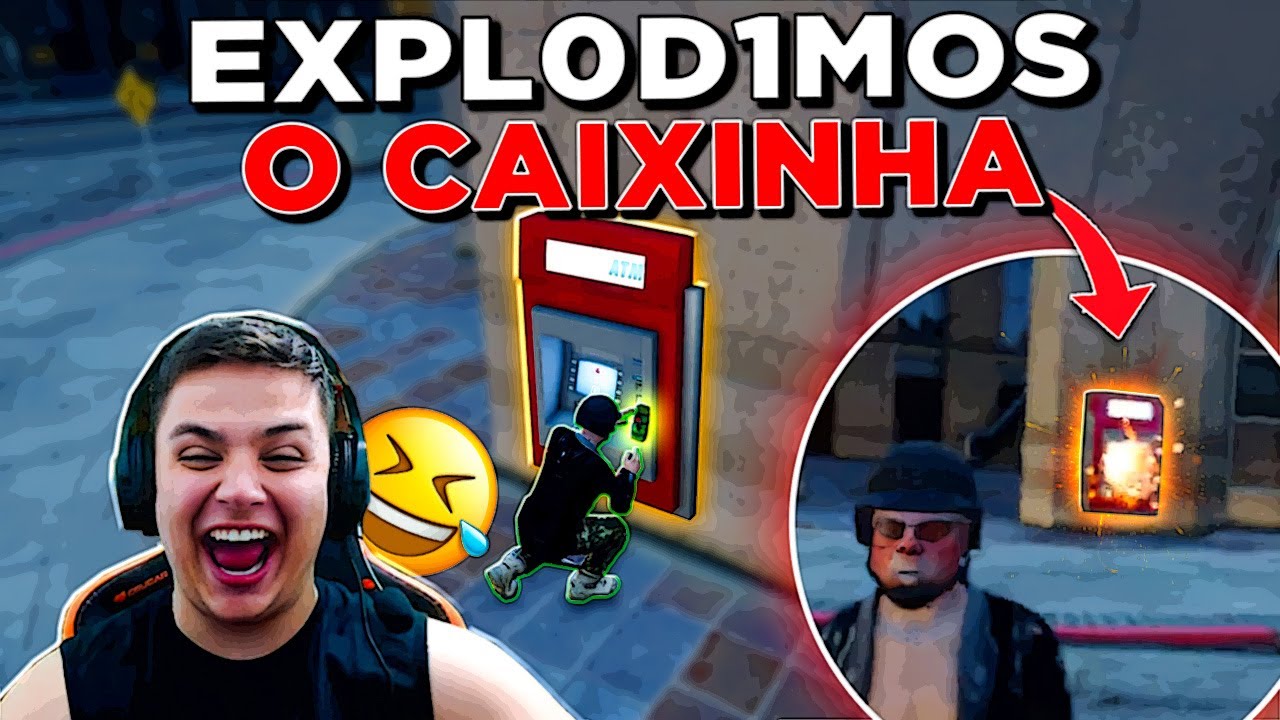 PAULINHO & RED ROUB@ND0 CAIXA ELETRÔNICO no GTA RP 😂 (Modder Clips)