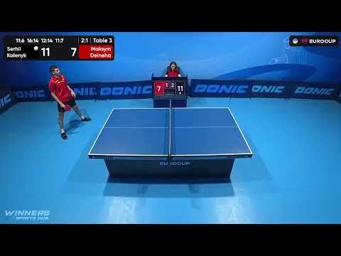 20:05 Serhii Kalenyk - Maksym Deineha 31.08.2023 TT Euro.Cup  Ukraine Master. TABLE 3