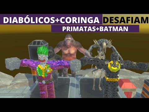 Diabólicos + Coringa Desafiam Primatas + Batman - Animal Revolt Battle Simulator