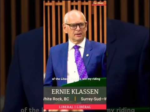 My First Speech in Parliament | Ernie Klassen | Member of Parliament for South Surrey—White Rock