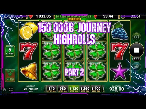 5 BURNING HOT BONUS BUY INSANE HIGHROLLS - 150 000 € WIN JOURNEY PART 2 🍀🍀🍀