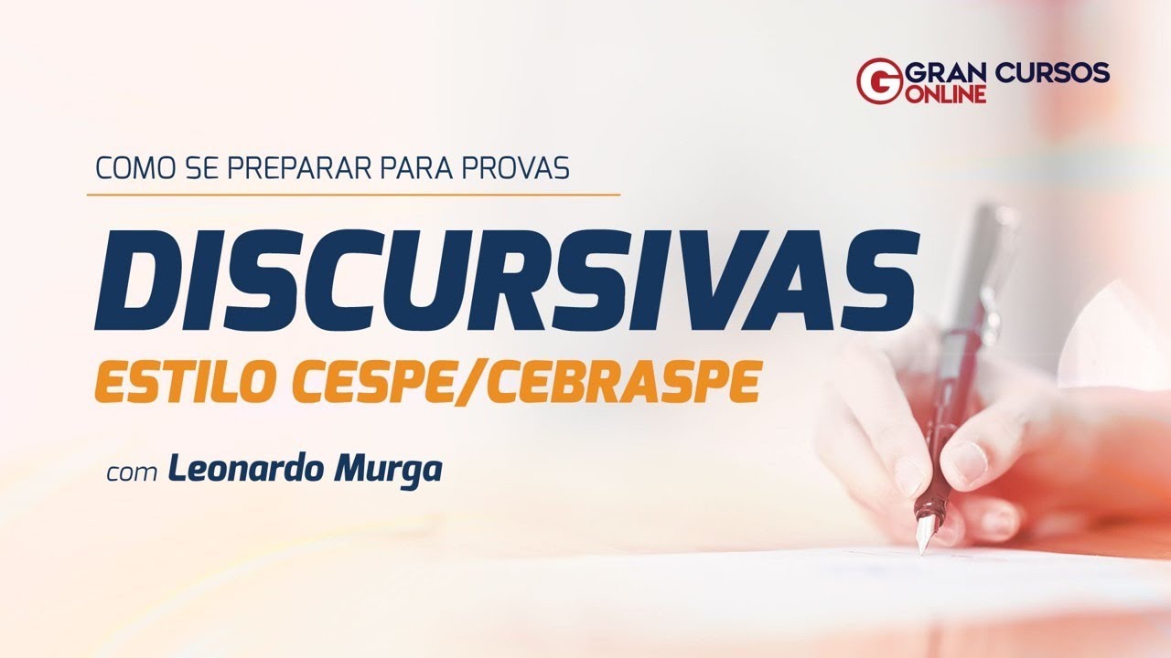 Como se preparar para provas discursivas estilo CESPE/CEBRASPE - com Leonardo Murga