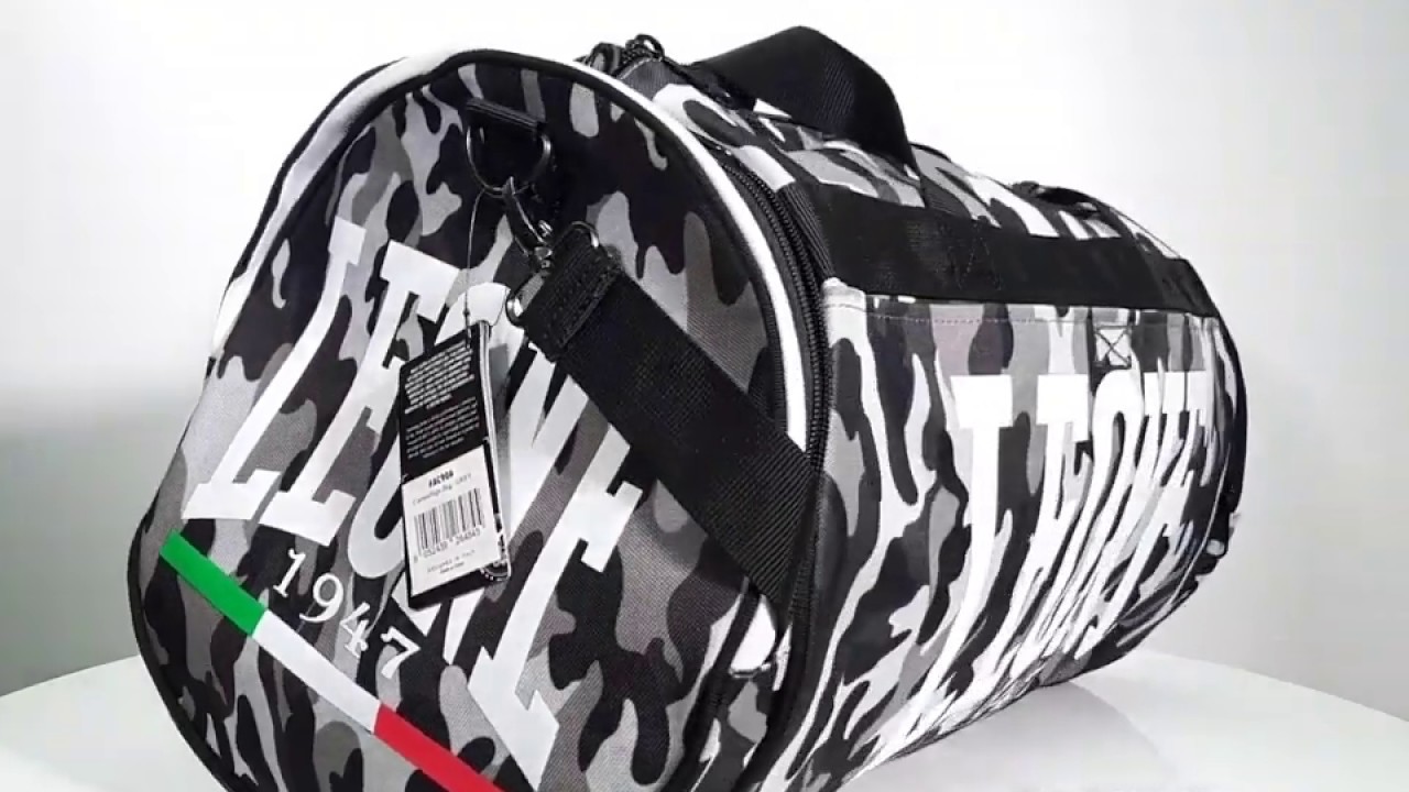 LEONE 1947, Sac de Sport Camouflage, Adulte Unisexe, Camouflage Gris, Taglia Unica, AC906 - Sac de sport LEONE 1947, Sac de Sport Camouflage, Adulte Unisexe, Camouflage Gris, Taglia Unica, AC906 - Sac de sport