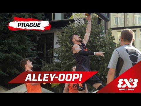 Nemanja Karalic (Ub) with the Powerful Alley-Oop Dunk - Prague - 2015 FIBA 3x3 World Tour