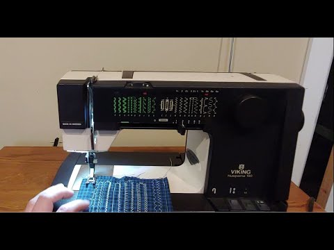 Husqvarna Viking 190 Sewing Machine Overview Threading Stitch Off