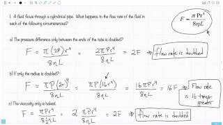 Poiseuille&#39;s Law Examples