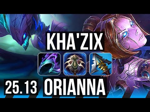 KHA'ZIX vs ORIANNA (MID) | Quadra, Godlike | EUW Master | 25.13