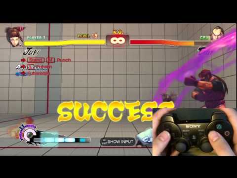 Super Street Fighter 4 Juri Trials 1-24 PS3 Controller D-Pad Tutorial