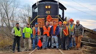 preview picture of video 'CMRR - The first train to Hurley Mountain Road since 1976 - 11/16/14'