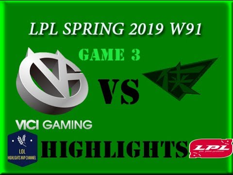 VG vs RW Highlights Game 3 LPL Spring 2019 W9D1 Vici Gaming vs Rouge Warriors LPL Highlights