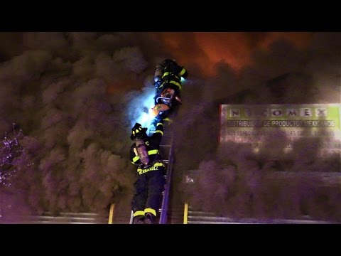 Passaic NJ Fire Department 5th Alarm Fire 92 1st St Fire in a Mexican Food Distributor Building