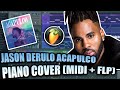 Jason Derulo - Acapulco (MIDI + FLP) (FL Studio Piano Tutorial / Cover)