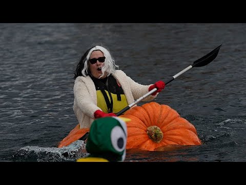Video Thumbnail: Giant pumpkin regatta makes a splash in Oregon