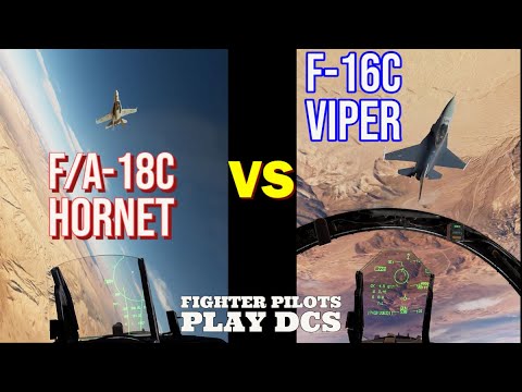 Fighter Pilots Play DCS: F-16 vs F/A-18 Dogfight