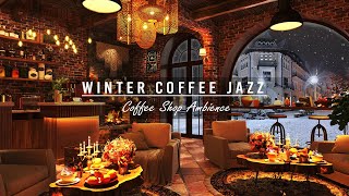 Relaxing Jazz Instrumental Music for Good Mood, Study, Work | Winter Coffee Shop Bookstore Ambience