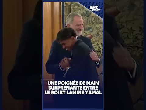 Une poignée de main SURPRENANTE entre Yamal et le roi d'Espagne